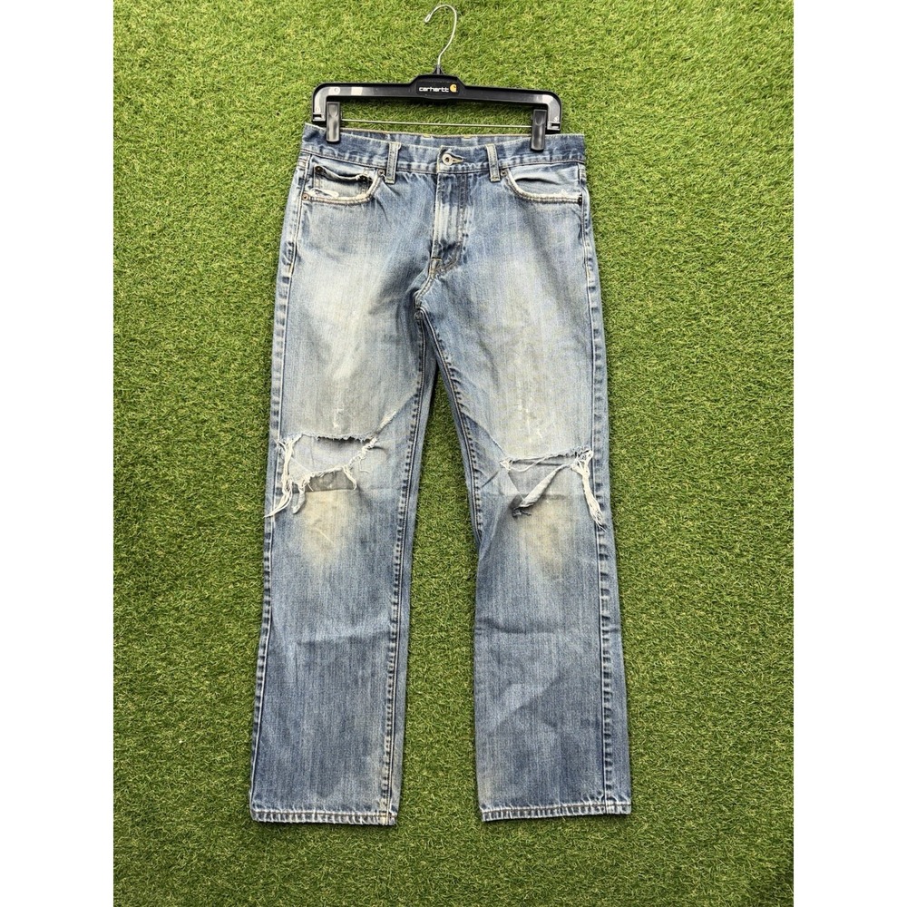 Lucky Brand Jeans Mens 30 221 Original Straight USA Made Light White Oak Cone